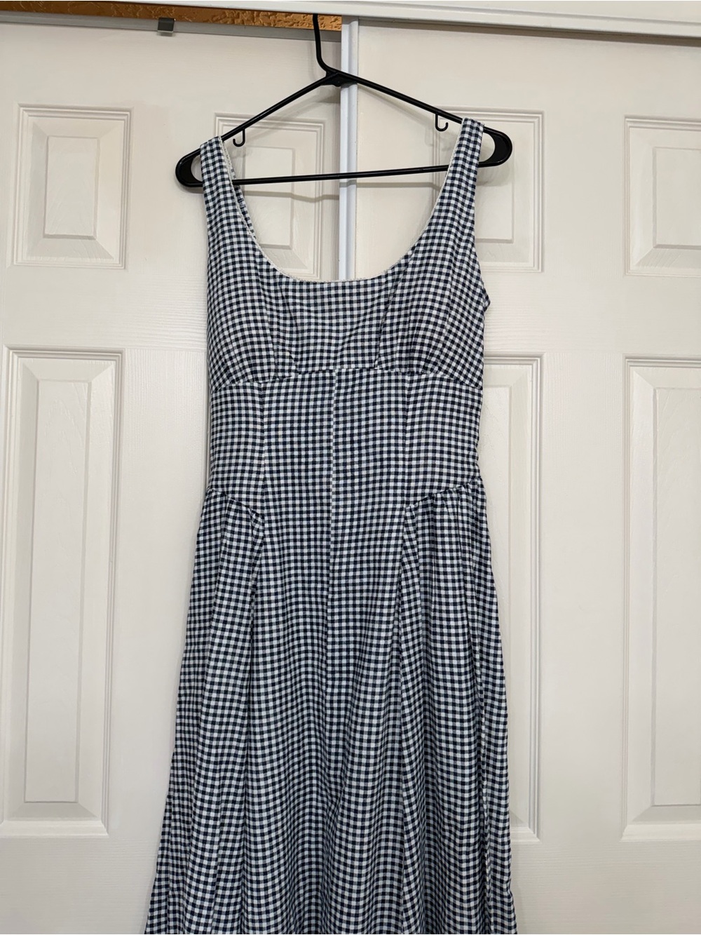 Abercrombie & Fitch Black and White Gingham Midi Dress - Picture 7 of 7